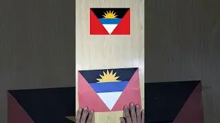 Antigua and Barbuda flag#shorts #shortvideo#origami #world flag