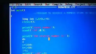 program to reverse a number using do while loop