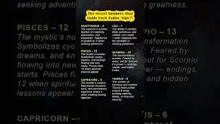 The Secret Numbers That Guide Each Zodiac Sign🌌#zodiac #astrology #zodiacsigns #horoscope
