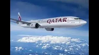 Qatar Airways Boeing 737, flying over mountains and Landing in Tbilisi, Georgia