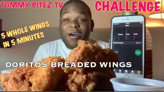 TOMMY BITEZ TV 5 WHOLE WINGS IN 5 MINUTES | EATING SHOW #FriedChicken