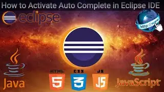 How to Activate Auto Complete in Eclipse for various languages {java, javascript, html, jsp, etc}