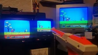 I Play Duck Hunt on 3 TV Screens