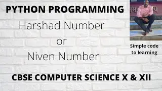 20: Python program to determine whether the given number is a Harshad Number or niven number (Hindi)