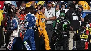 Throwback: Kyle Busch, Joey Logano tangle on Vegas pit road in 2017 | NASCAR Cup Series