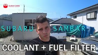 Subaru Sambar Kei Truck | How to Drain Coolant and Change Fuel Filter