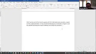 Special Council Meeting - COVID Situational Update, September 17, 2021