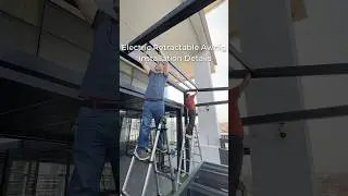 Electric Retractable Awning Installation🛠 #alunotec #diy #aluminium #aluminumpergola #installation