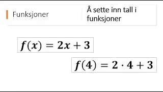 Å sette inn tall i funksjoner