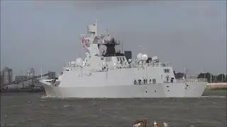 China Navy Ships Type 054A visit London, UK