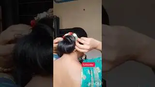 2min easy low bun hairstyle for saaree#short#ytshort #shortsvideo#hairstyle #bunstyle