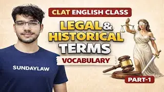 CLAT ENGLISH CLASS ON LEGAL TERM VOCABULARY PART-1 - SUNDAYLAW #clat #clatprep #education #english