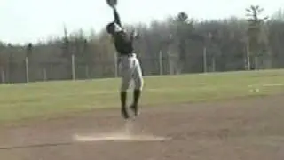 Leaping Grab at First Base