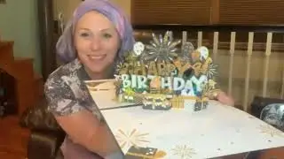 Musical Pop Up Birthday Cards w Light | Blow Out LED Light Candle