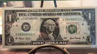 Fancy Serial Number Friday! #fancy #serial #numbers #paper #money