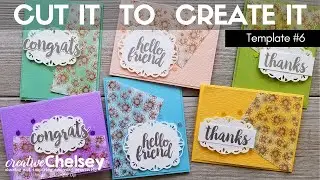 Cut It to Create It (#6) Use one sheet of Designer Series Paper to create 6 handmade cards!