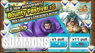 750 Rainbow Diamond Summon Blind Swordsman Fujitora & Ryokugyu (Aramaki) One Piece Bounty Rush OPBR