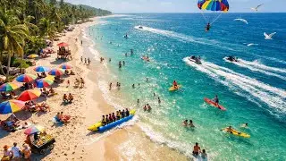oothing Beach Walk 4K 🌊 | Ocean Waves for Relaxation