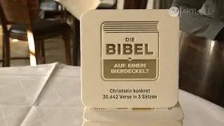Bibel auf Bierdeckel