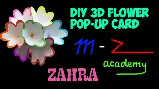 DIY 3D Flower POP-UP Card | Zahra