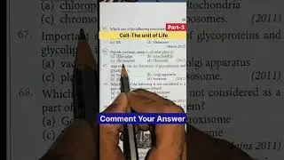 Cell-The Unit of Life (NEET) Part-3 MCQ Practice Question #neet #neet_biology #shortvideo #aiims