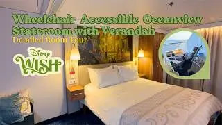 Disney Wish Room Tour for Wheelchair Users! | Balcony Stateroom 9682 (Verandah)