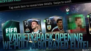 INSANE 90 RATED ELITE PULL - FIFA 17 MOBILE VARIETY PACK OPENING w/ ST PATRICKS DAY PROMO