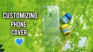 Mobile back cover painting 😍 | Simple Phone Cover Painting at home 🏡