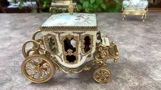 VIENNA BRONZE & PORCELAIN - XVIII TH CENTURY COACH - PIECE OF ART
