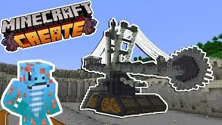 I built a HUGE EXCAVATOR using Minecraft Create Mod