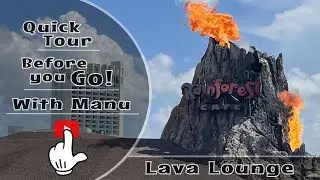 Take a Quick Peek of the Lava lounge restaurant at Disney springs.