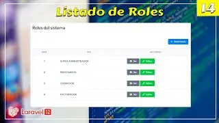 14 📋 | Listado de Roles: Creando una Tabla Profesional con Tailwind CSS | Laravel 12 🚀