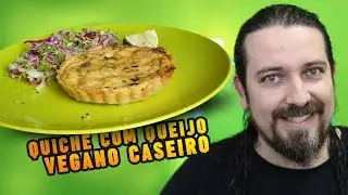 Quiche com queijo vegano caseiro (receita vegana)