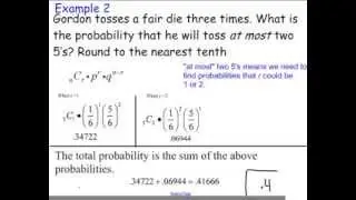 Binomial Probability (At least and At most)