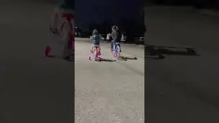 Lisha Training to ride Bicycle