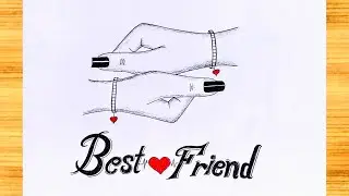 Best Friend Forever ❤️ | Friendship Pencil Drawing | Emotional Art 😍