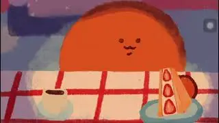 Midnight snack ( ASMR pouring coffe , eating and cute sound effect )