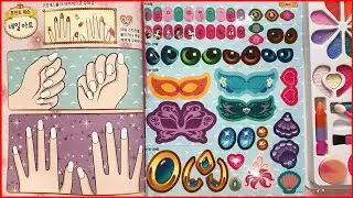 Make up coloring book, princess makeup coloring book, make up DIY artist set (Chim Xinh channel)