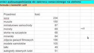 Arkusz kalkulacyjny zestaw 3 adresowanie