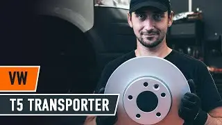 VW T5 TRANSPORTER Kastenwagen Bremsscheiben vorne wechseln [AUTODOC TUTORIAL]