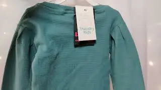 Blusa Infantil Manga Longa Verde com Flores 🌸✨ | Thandry Kids 
