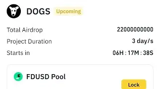 DOGS Coin Mining in Binance
