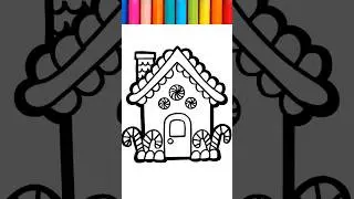 Christmas House Drawing easy || How to Draw A House Step by Step #drawing