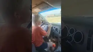 teaching the kid how to drive a tesla aka tundra