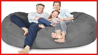 Great product -  Lumaland Luxurious Giant 7ft Bean Bag Chair with Microsuede Cover - Ultra Soft, Foa