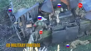 Ukrainian AZOV Brigade Blow up 2 Combat Vehicles With Russian Infantry in Donbas