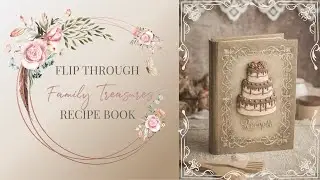 Handmade Vintage Style Recipe Book FLIP THROUGH