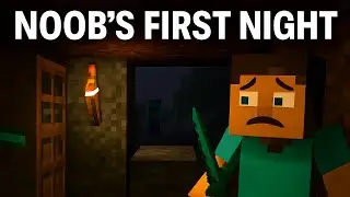 Can You SURVIVE Your First Night in Minecraft with NO SKILLS? IMMERSIVE - NO COMMENTARY