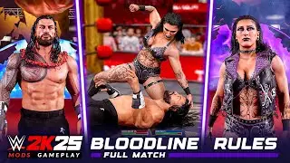 INTERGENDER WAR! 😱 Roman Reigns vs Rhea Ripley in BLOODLINE RULES - WWE 2K25 Full Match