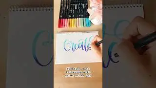Blending my lettering with tombow dual brush pens 🥰 #tombowbrushpen #handlettering  #tombow